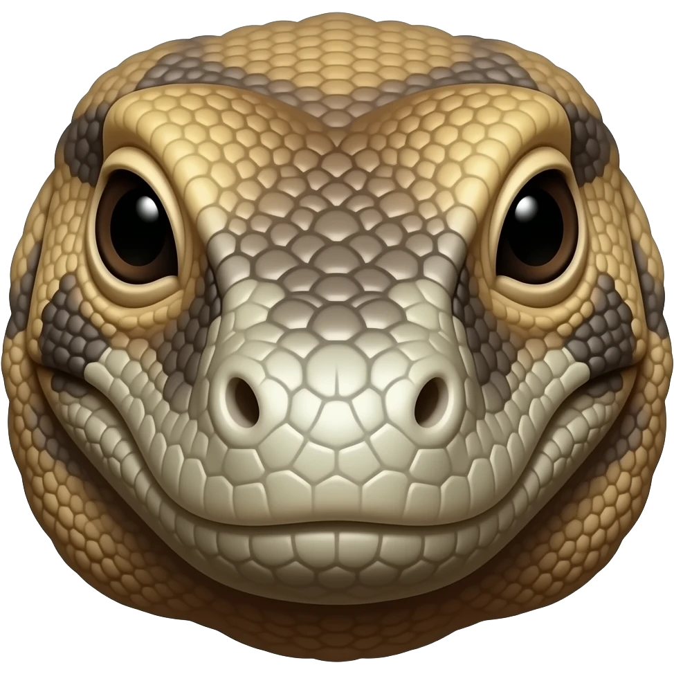 wise realistic komodo dragon head emoji