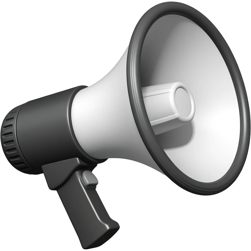 microphone with megaphone emoji
