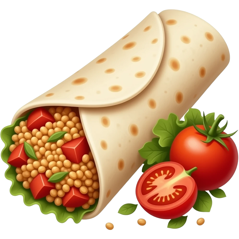 çiğ köfte dürüm emoji