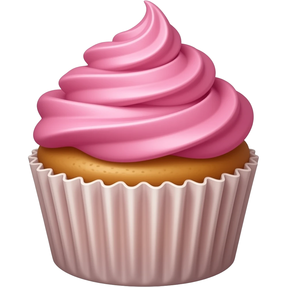 Cupcake with pink icing emoji