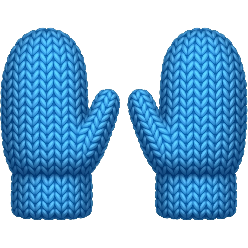 Cozy Blue mittens emoji