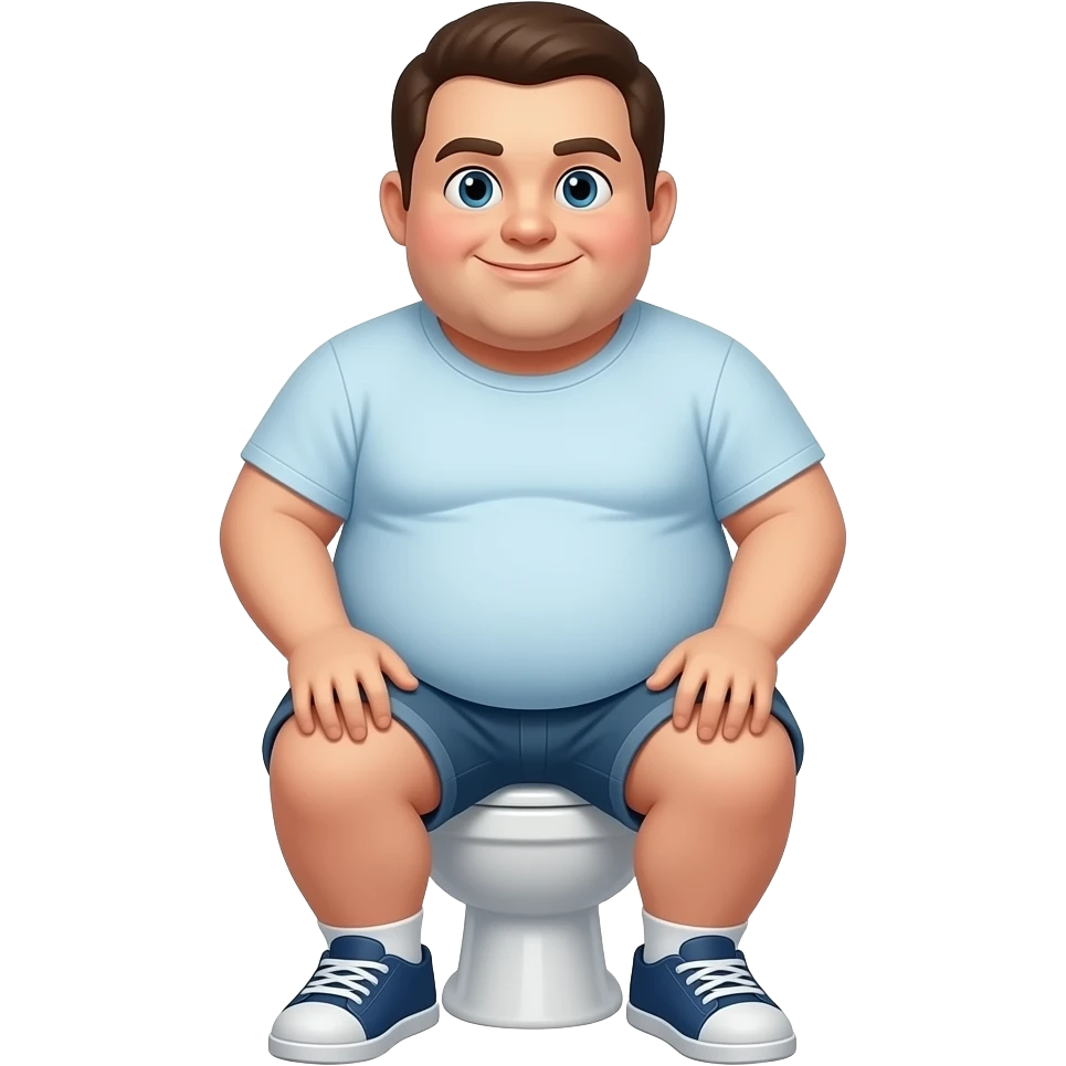 Fat boy on tolirt emoji