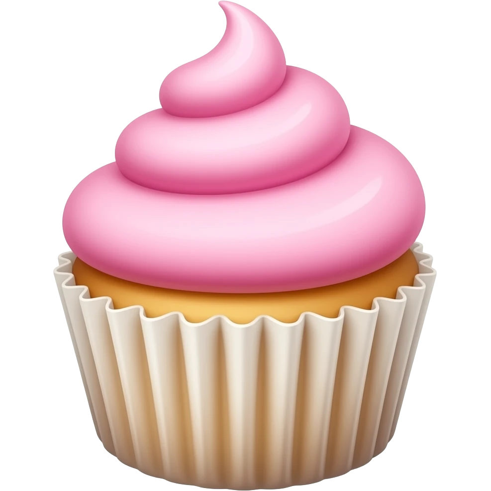 Cupcake with pink icing emoji