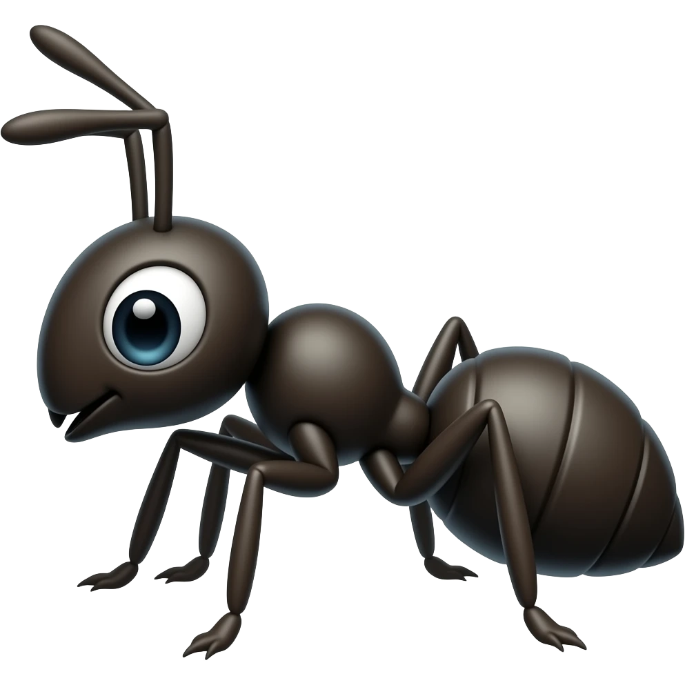Cartoon ant with no wings emoji