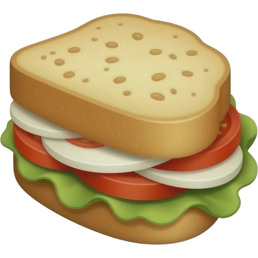 Elegant tomato and mozzarella panini sandwich emoji