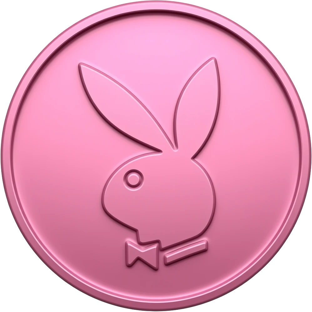 99 cent playboy bunny BarBee pink coin shiny emoji