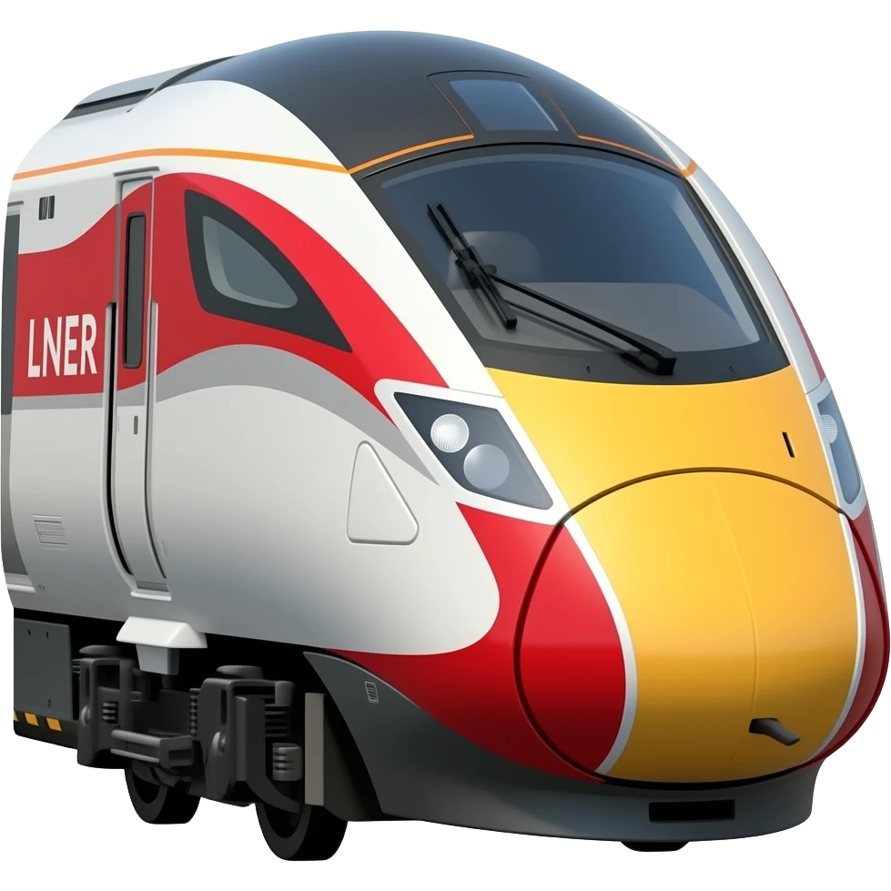 the High-Speed Train emoji but with LNER Azuma livery emoji