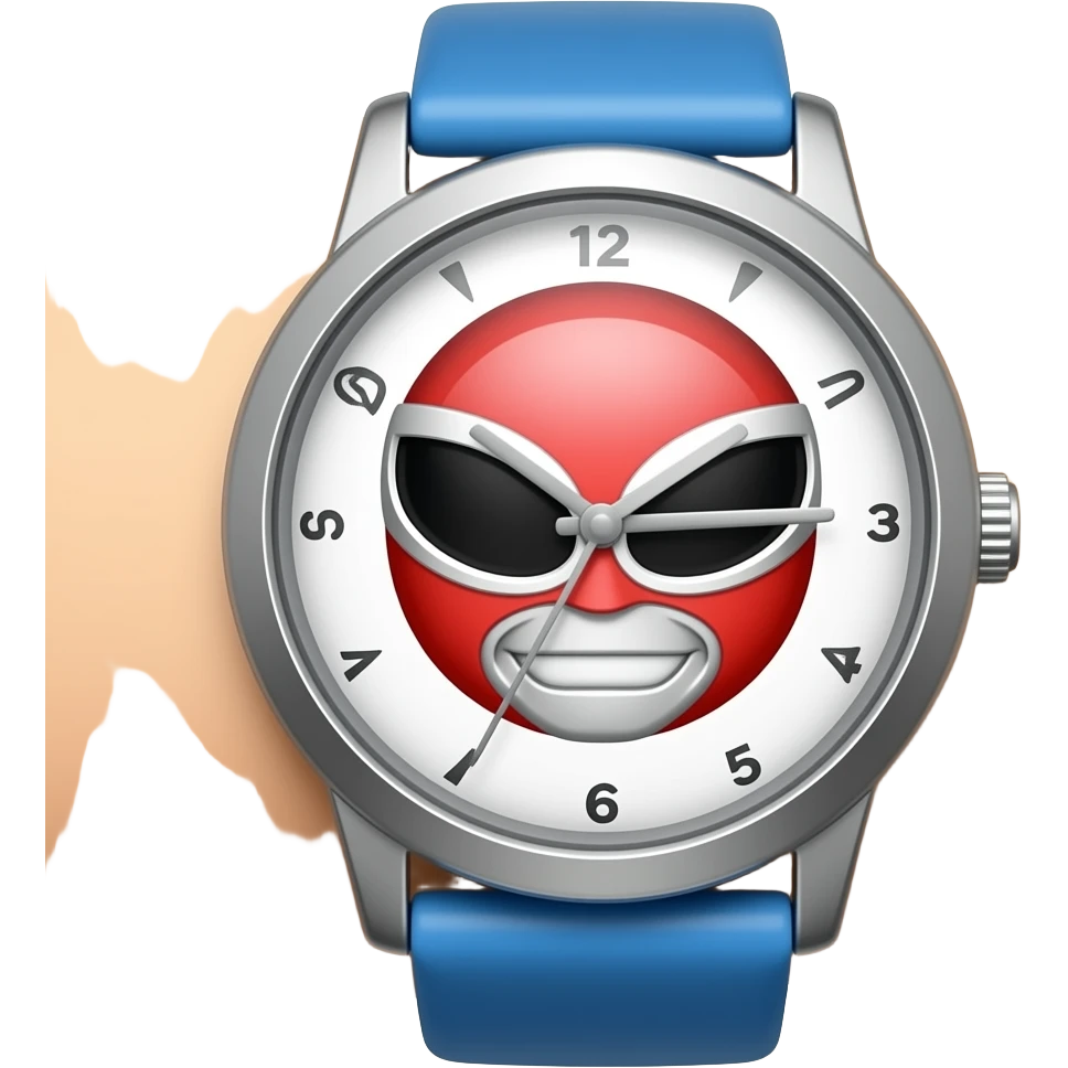 Power ranger emoji talking on wrist watch emoji