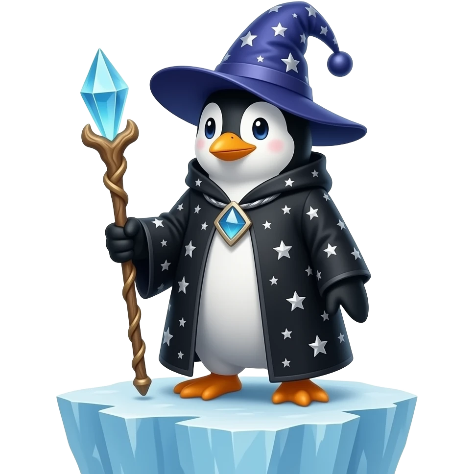 Penguin Wizard emoji