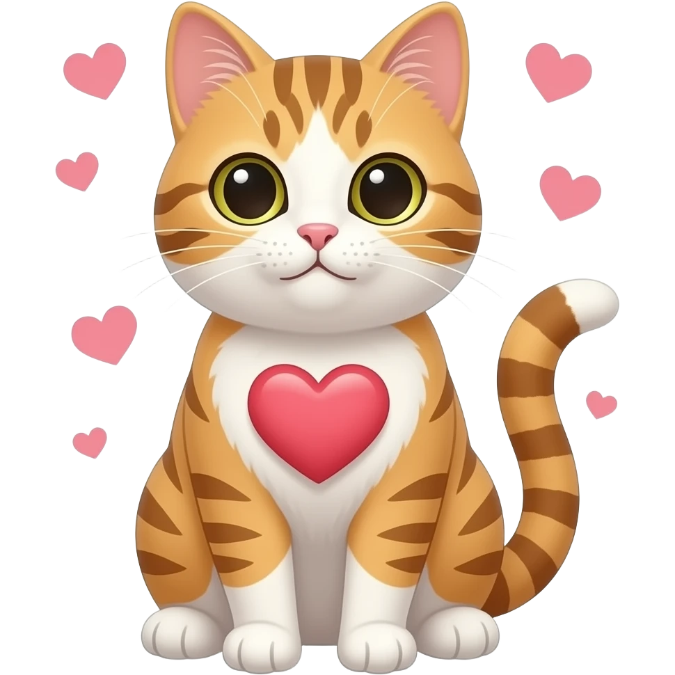 Cat with heart emoji
