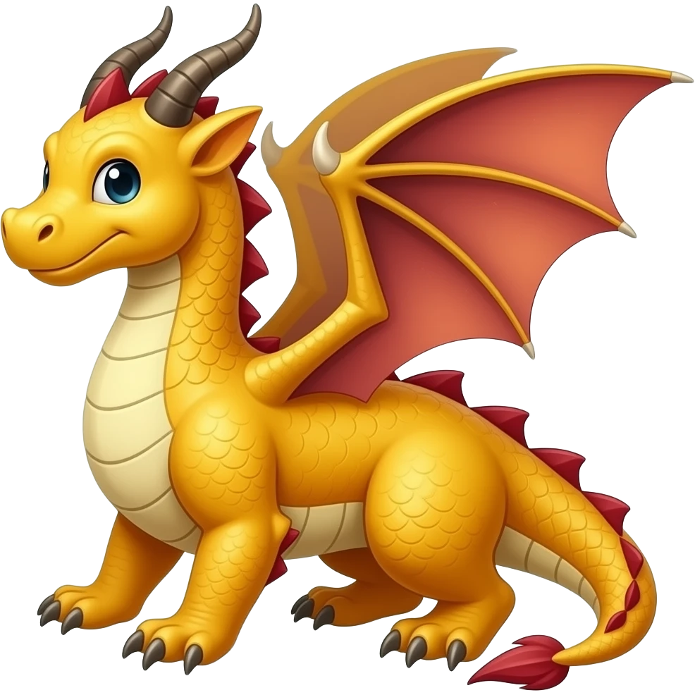 yellow anthro dragon fullbody emoji