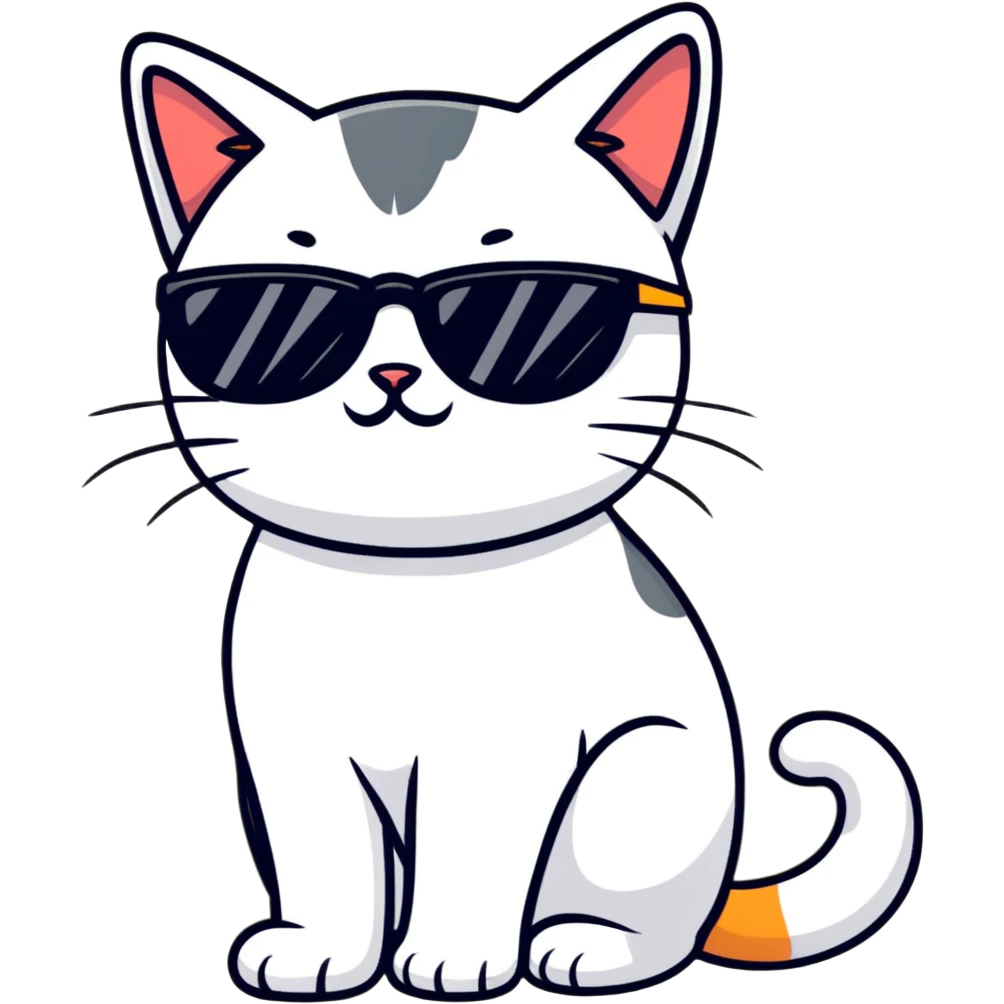 Cat with sunglasses emoji