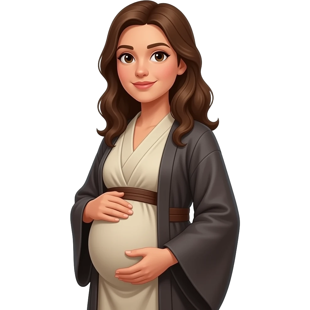 беременная девушка джедай emoji