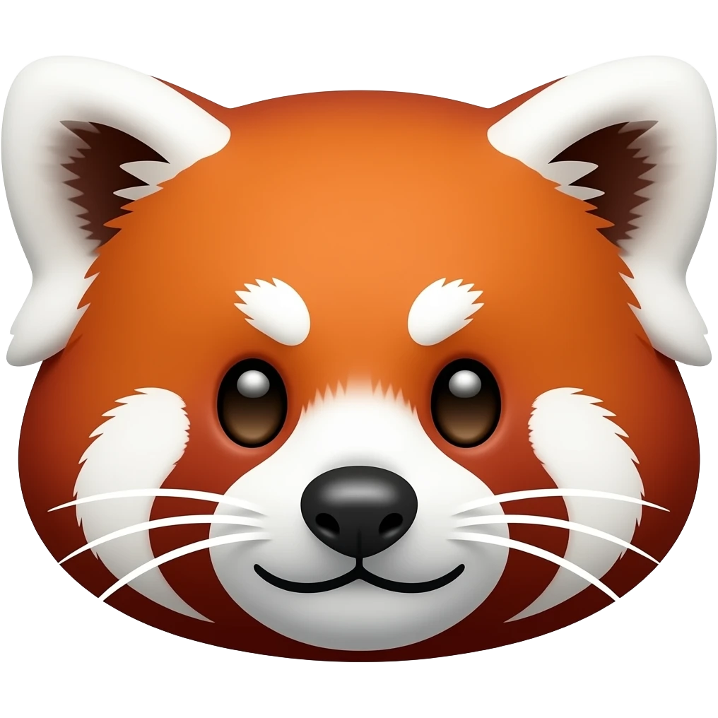 Minimalist Red Panda Head emoji