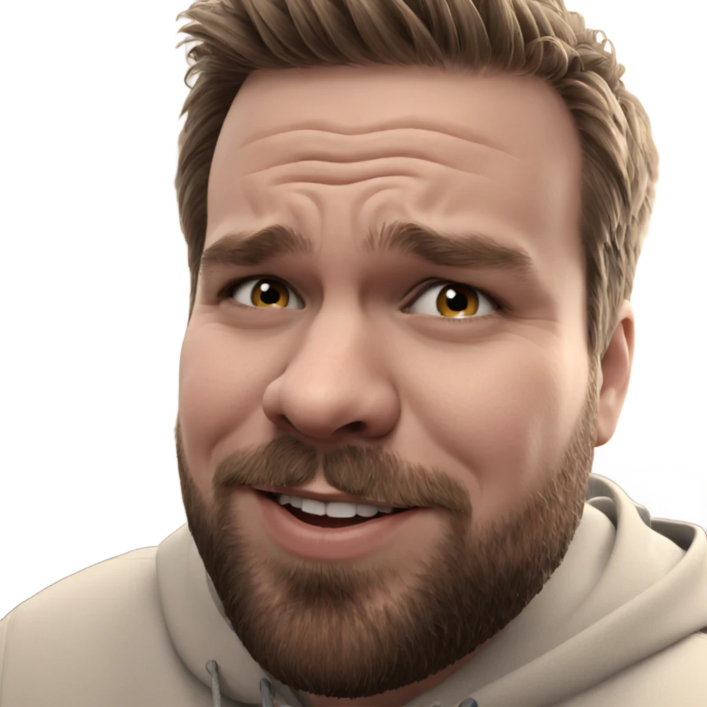 smiling male portrait with beard emoji