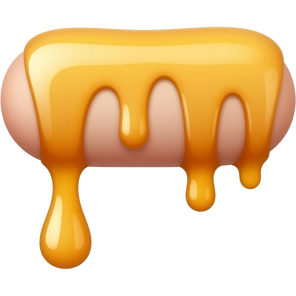 Honey dripping from a finger emoji