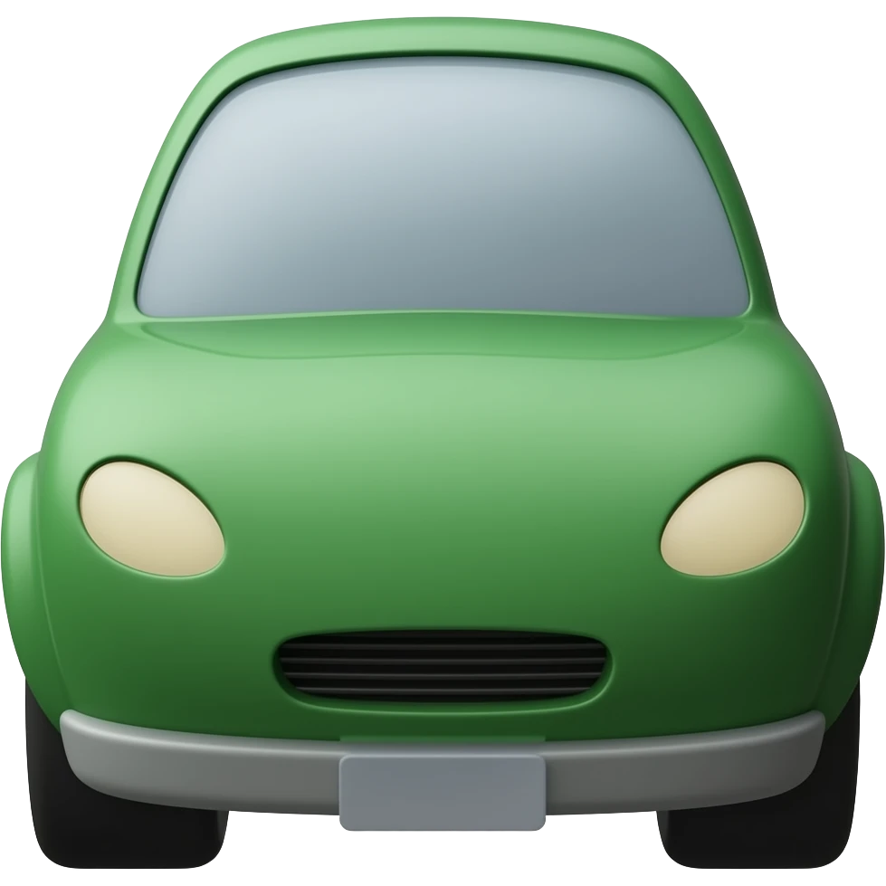 Toy dark green car emoji