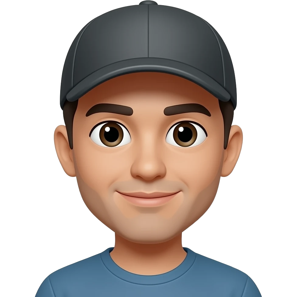 El emoji con sombrero pero con gorra emoji