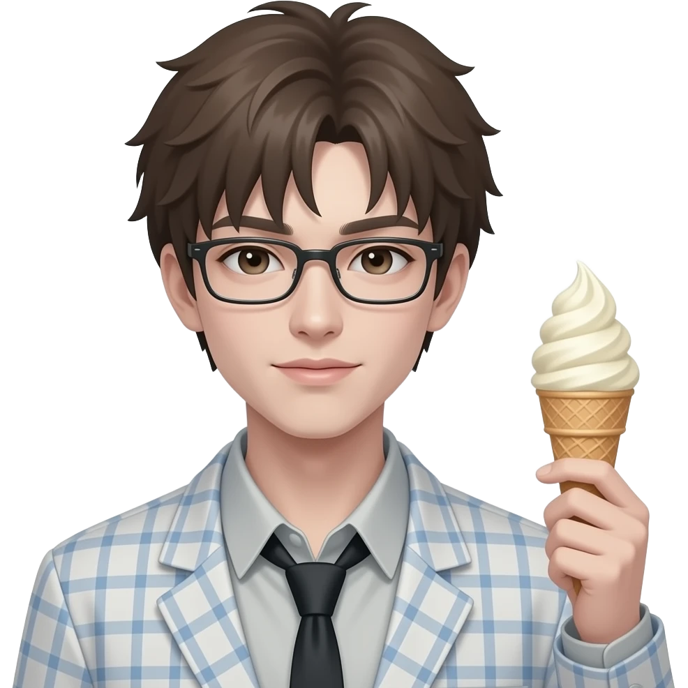 Make a scp999 holding ice cream and is saying hai :3 emoji