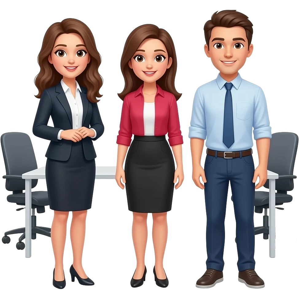 Three people in which there is me(female) and my bestie(female) and her boyfriend (male) together and they both work i.e corporate joband i don't emoji