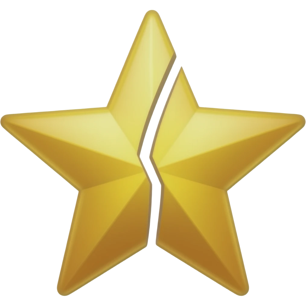 split the star through the middle emoji