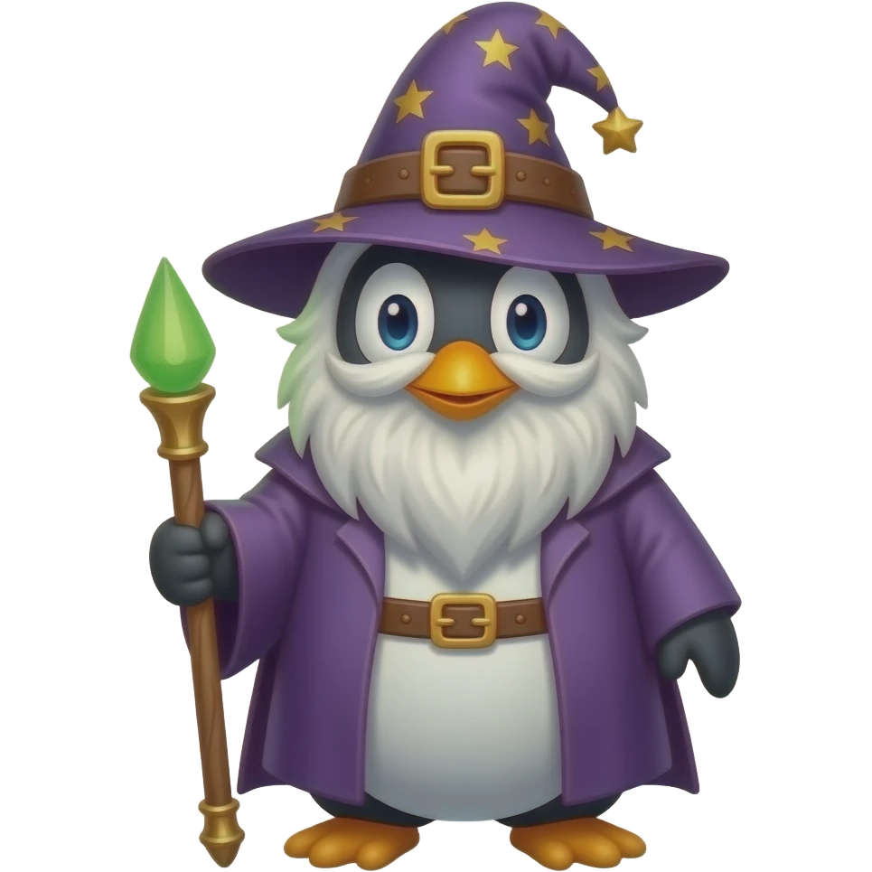 Penguin Wizard emoji