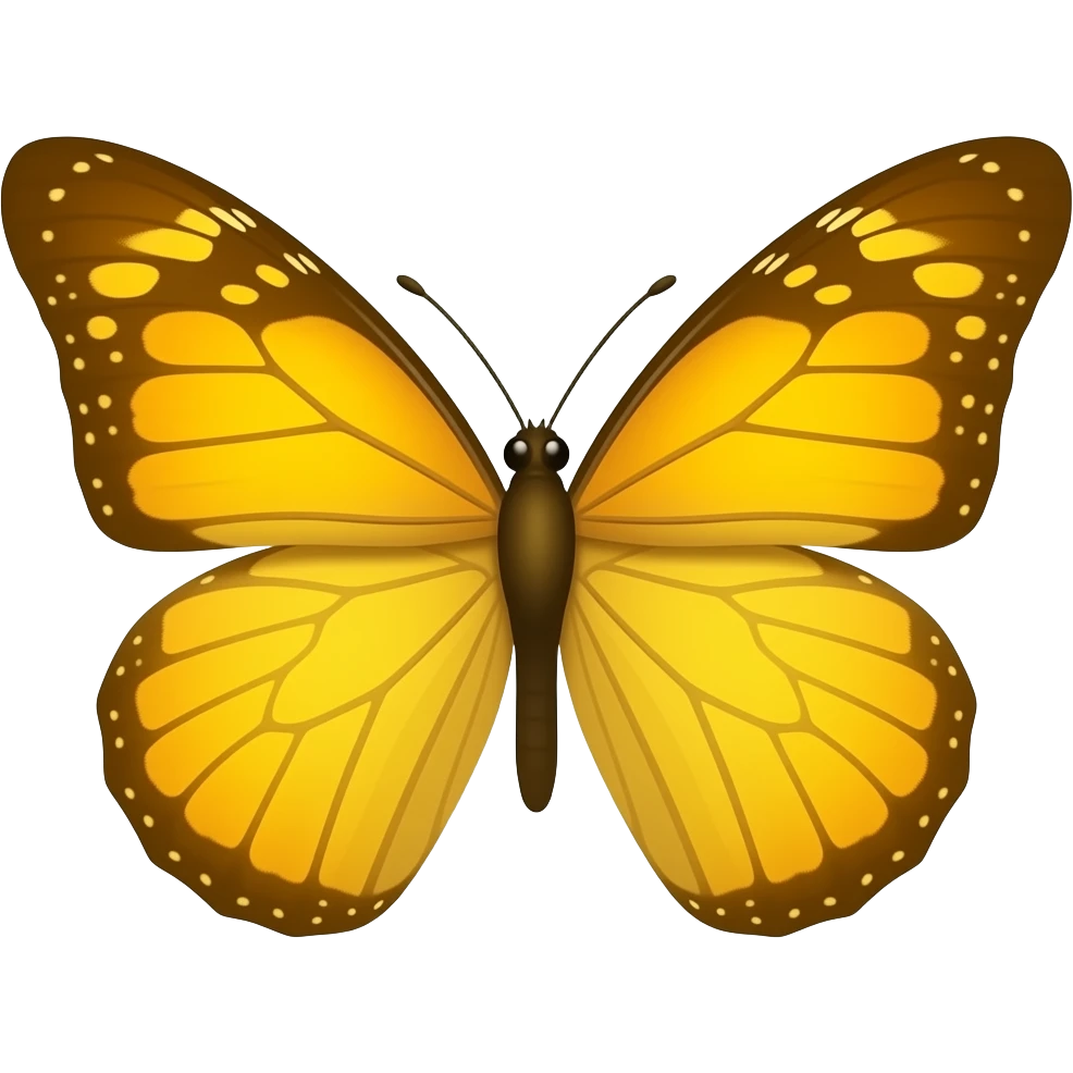 Yello colour butterfly emoji emoji