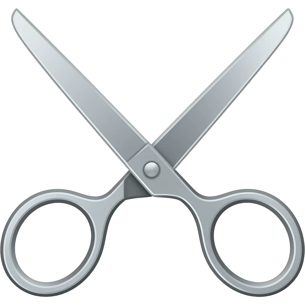 Two pairs of scissors interlocked with each other emoji