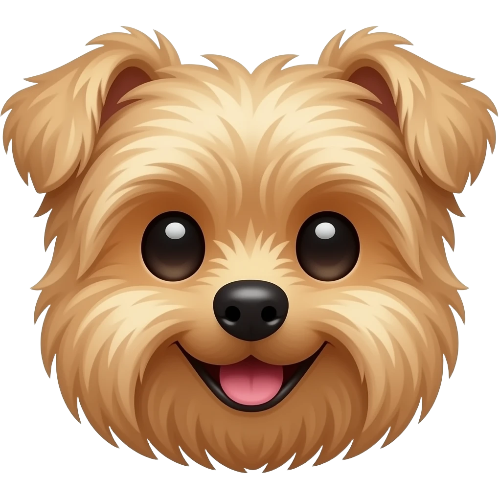 Droopy ear yorkie happy face emoji