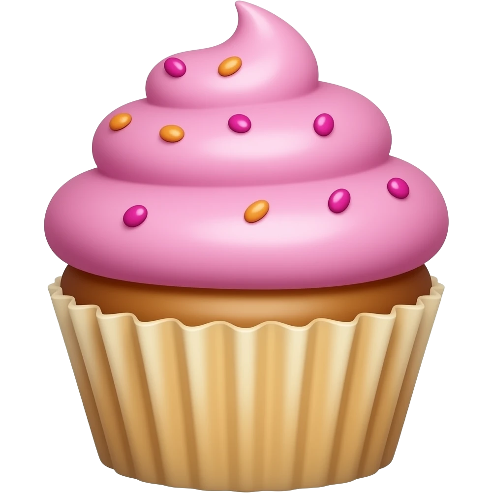 Cupcake with pink icing emoji