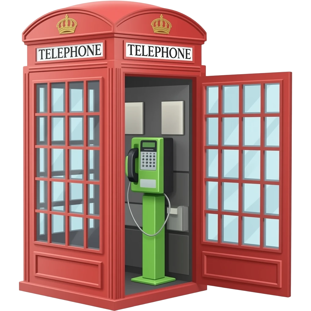 Telephone booth no background emoji