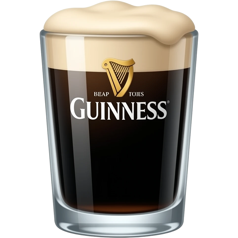 Guinness in a shot glass emoji