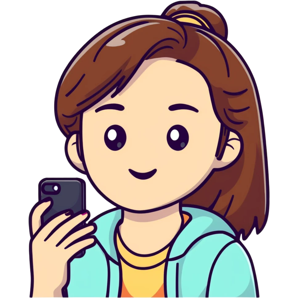 girl taking a selfie emoji