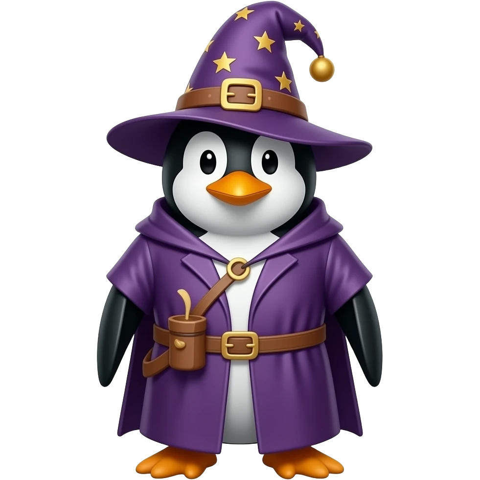 Penguin Wizard emoji