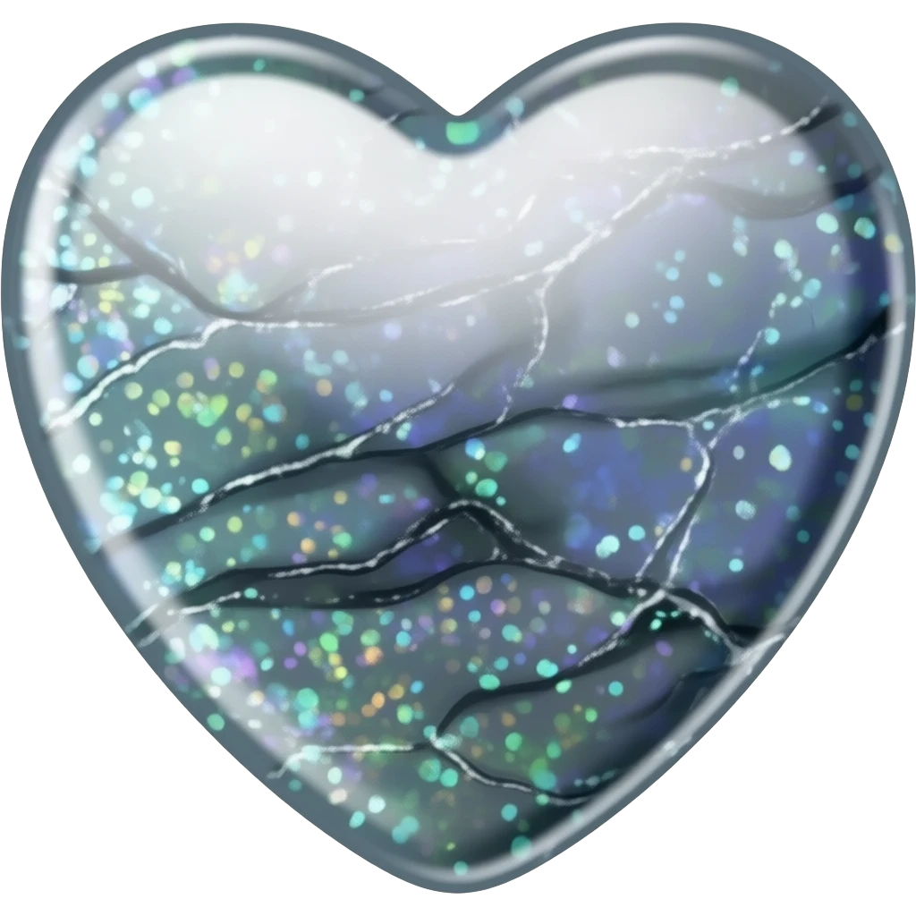 black opal color heart emoji