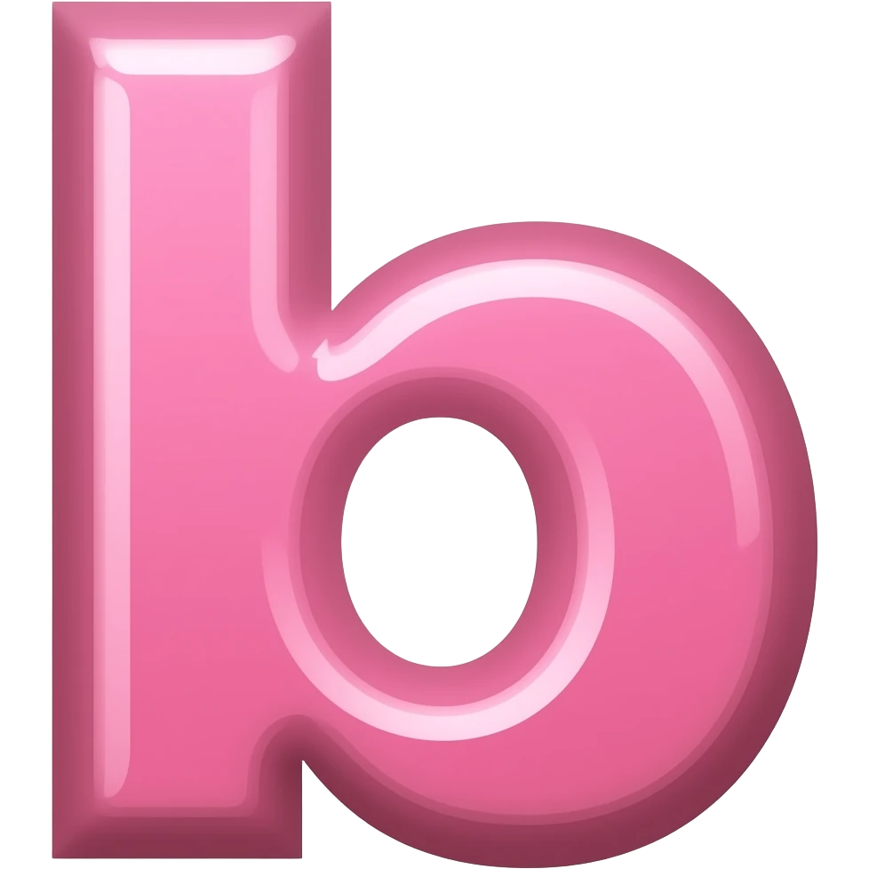 pink letter b emoji