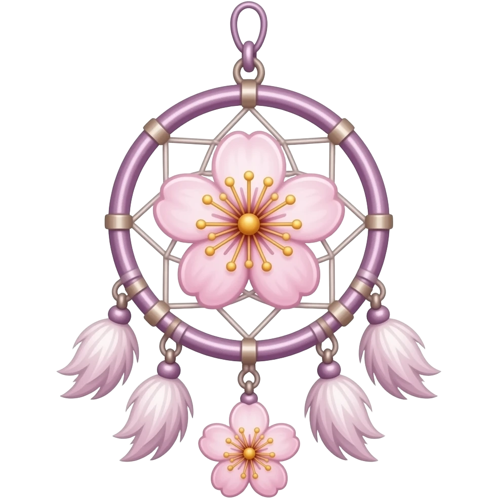 Pastel Sakura dreamcatcher-suncatcher emoji