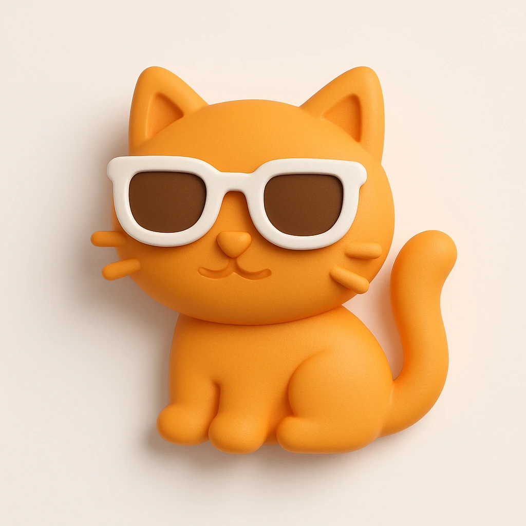 Cat wearing sunglasses emoji