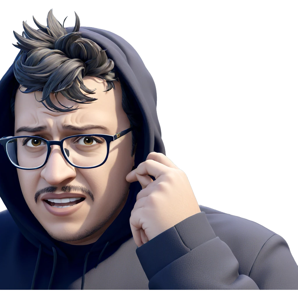 male portrait with glasses emoji