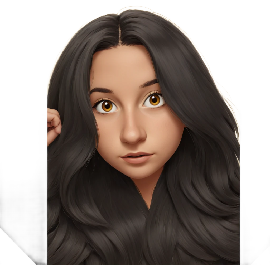 realistic portrait of girl emoji