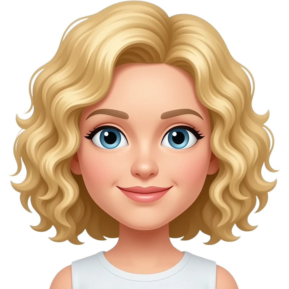 blonde curly bob emoji