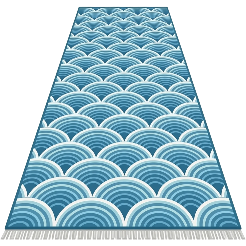 wide carpet with sea waves emoji