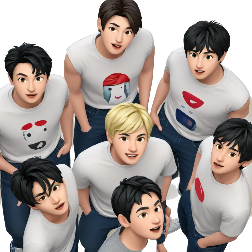 diverse styles of teenage boys emoji