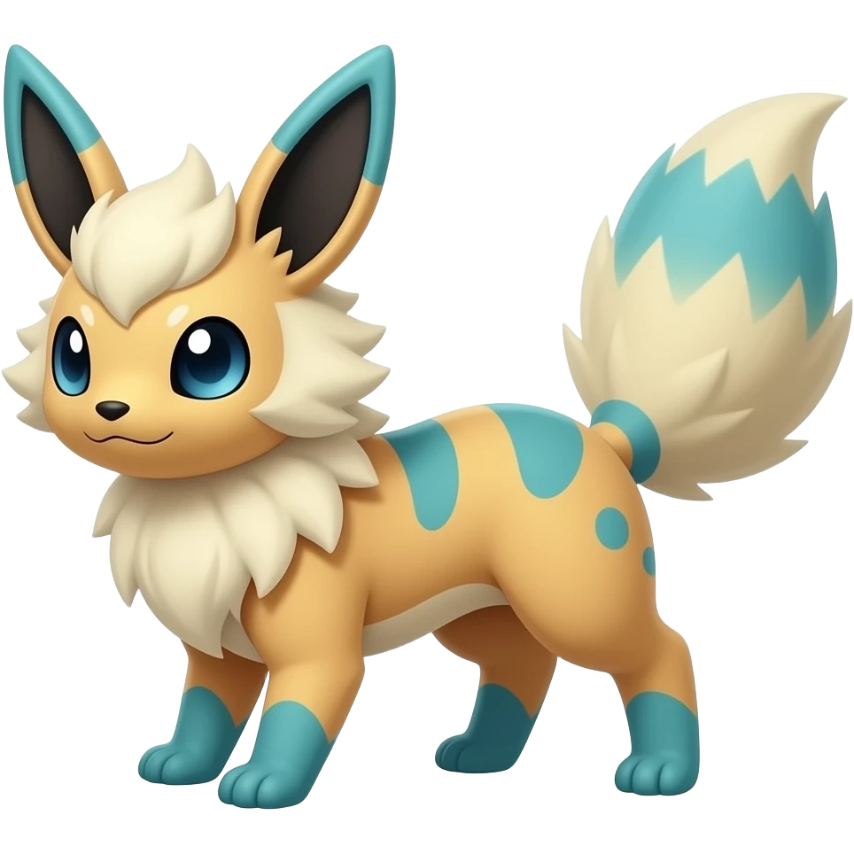 Litten-Absol-Luxray-Furret-Fakémon-hybrid-creature, full body emoji