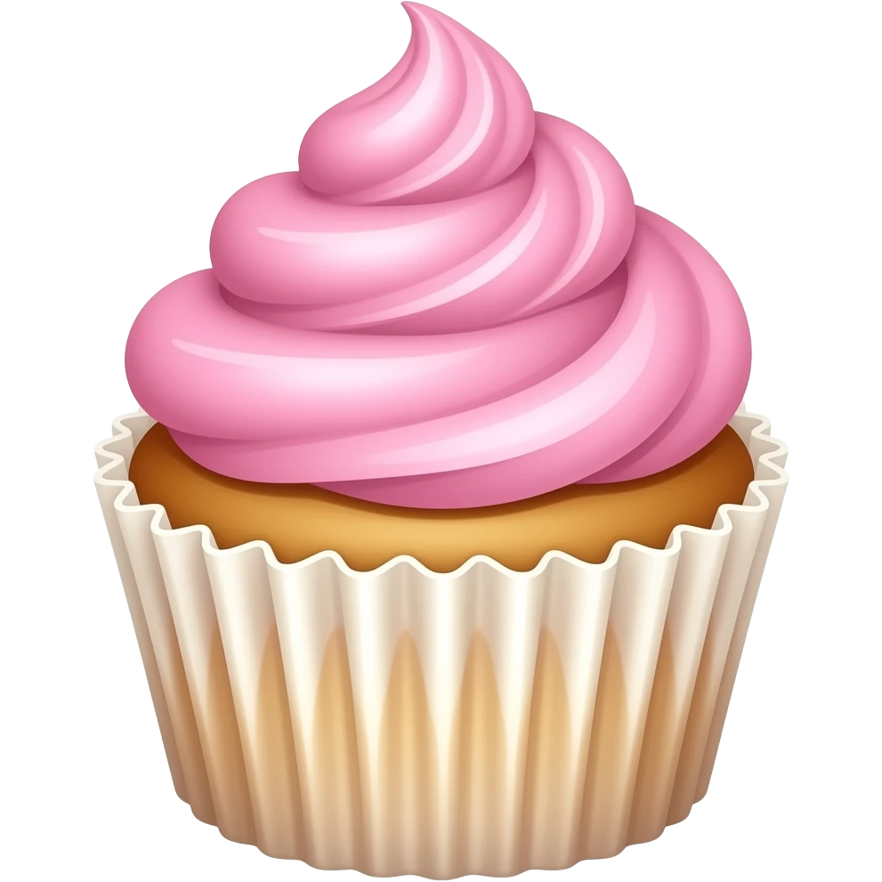 Cupcake with pink icing emoji
