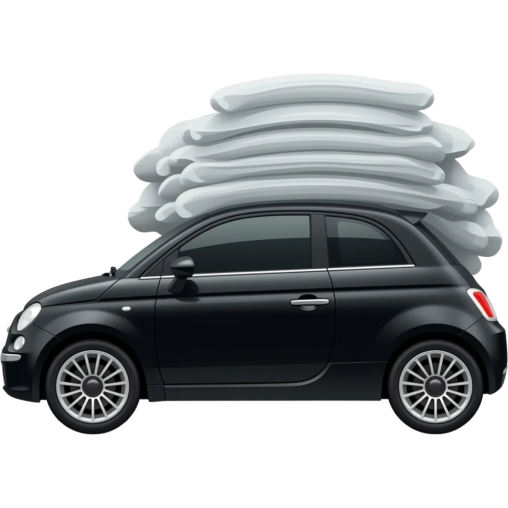 Fiat500 schwarz seitlich emoji