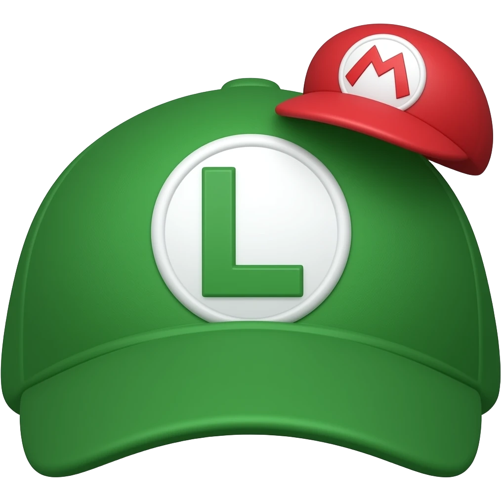 mario and luigi hats emoji