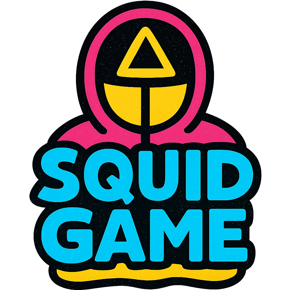 bold graphic style squid game logo emoji