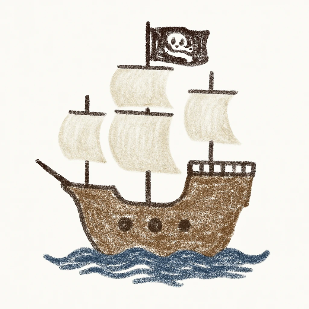pirate ship emoji