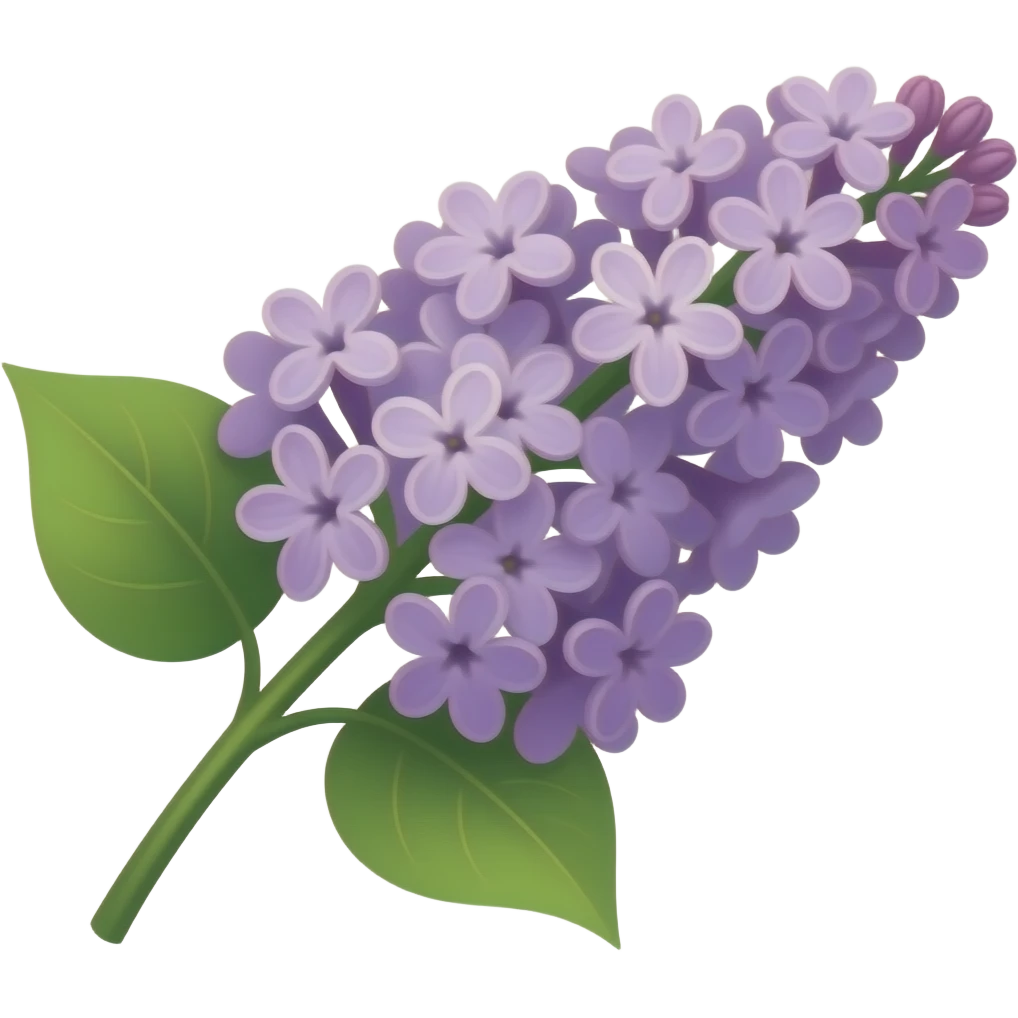 Lilacs bouquet, pixelated emoji
